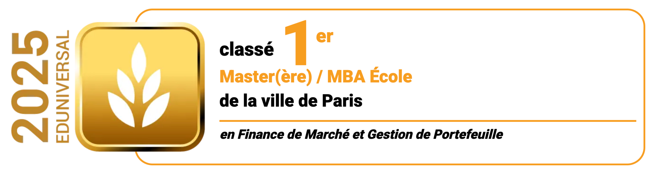 Eduniversal classé 1er meilleur master