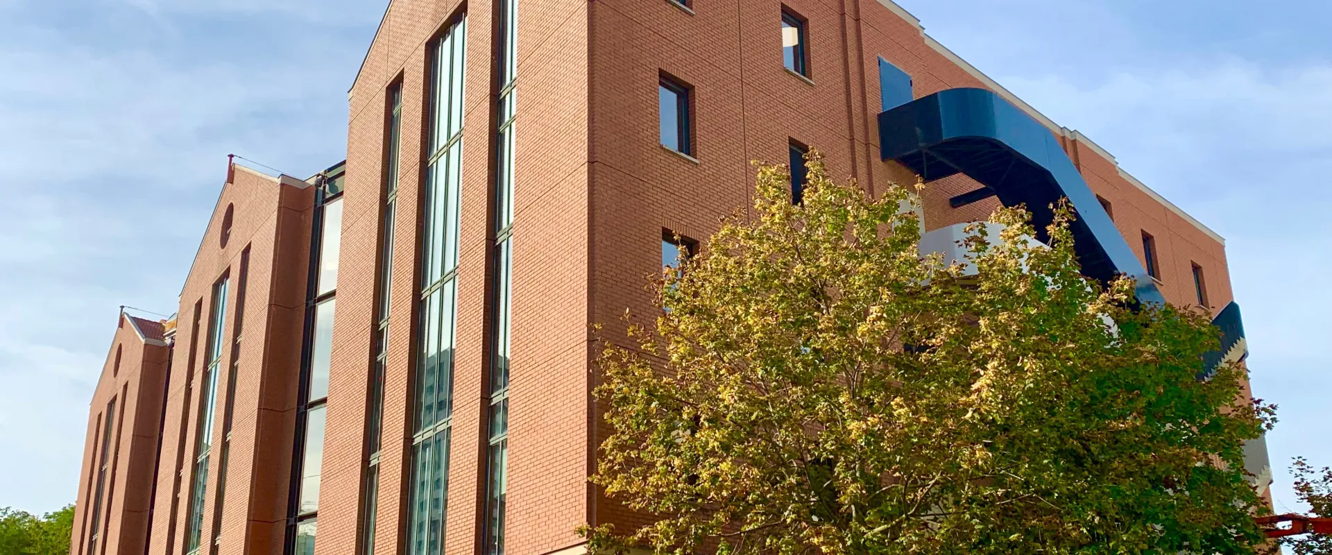 Campus de l'ESLSCA Business School en contre plongée